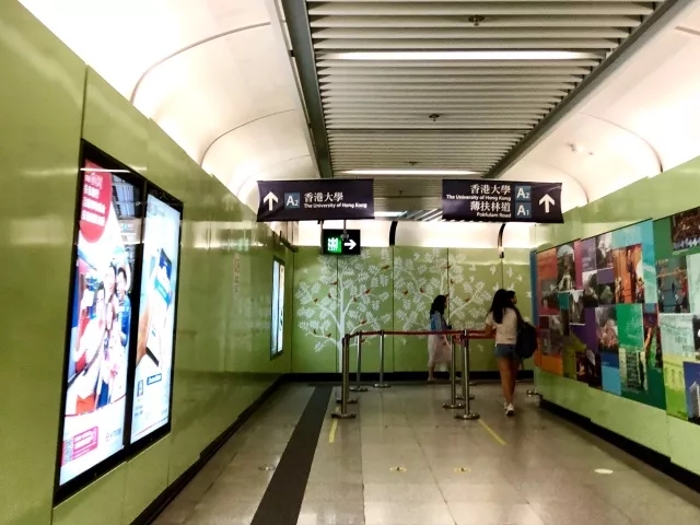",没有真正意义上的校门,从港岛线香港大学地铁站a口的电梯上去以后